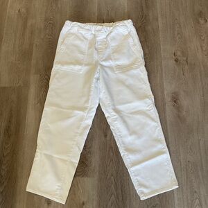 Madewell pants white medium pull on wide leg
